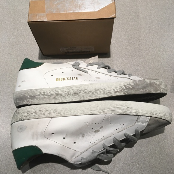 Golden Goose Superstar Sneaker White Green 40 NIB - Picture 4 of 7